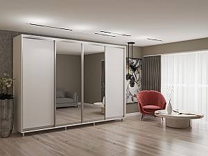 Шкаф-купе My-Style 3.1 x H2.4 м ДСП + Зеркало Белый