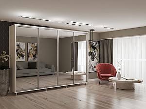 Шкаф-купе My-Style 3.2 x H2.4 м Зеркало Пепельный