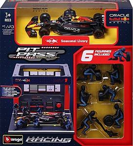 Набор игрушек BBURAGO Pit Pass Oracle Red Bull Racing RB20 (18-38453)