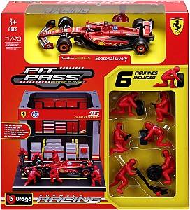 Набор игрушек BBURAGO Pit Pass Ferrari SF-24 (18-36862)