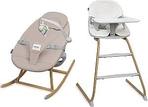 Стул трансформер для кормления Lionelo Dalia Grey Stone Natural + Качалка