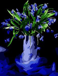 Tablou pe numere Strateg Ghiocei albaștri AH1005