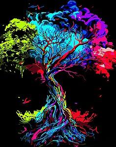 Tablou pe numere Strateg Copac curcubeu AH1014