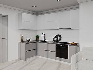 Кухонный гарнитур Bayro Monti Cucine 2.8x1.4 м Light Grey / Stone Grey