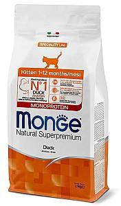 Hrana uscata pentru pisici Monge Natural Superpremium Monoprotein Kitten Duck 1.5 kg