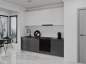 Кухонный гарнитур Bayro Spring 2.4 м Light Crem / Storm Grey