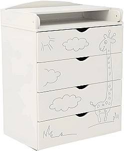 Comoda copii PernaMea HappyBaby Girafa 800 Alb