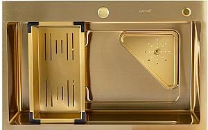 Кухонная мойка Gappo GS7246-3 SATIN GOLD