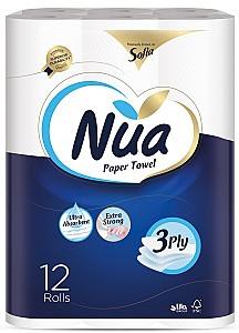 Бумажное полотенце NUA 12рулонов 3слоя 10m/500982/501463