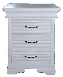 Прикроватная тумбочка Viitorul Serenada 3 Ящика Белый