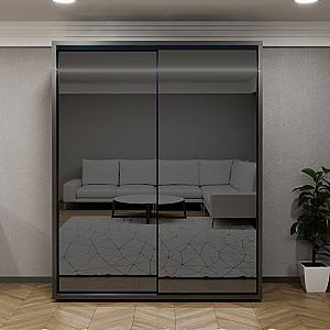 Шкаф-купе Bayro Parma Graphite Антрацит (Серый) 1800