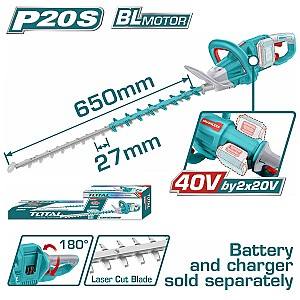 Аккумуляторный кусторез Total THTLI40028