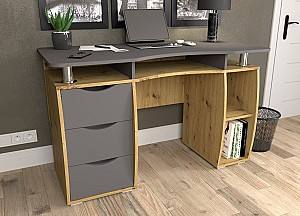 Masa de birou Yasen Smar NEW Stejar Artizan (Maro) / Grafit Gri