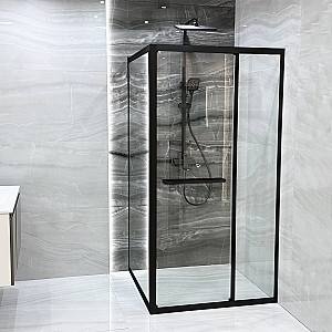 Cabina de dus Linia H2O Ritmo 100x100 Negru