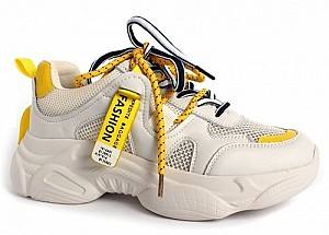 Кроссовки женские NL  3167 Beige-yellow