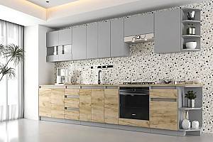 Кухонный гарнитур ML Mobila Монтеррей №1 3.45 м Серый / Дуб Крафт Серый