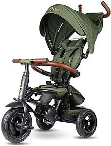 Tricicleta copii QPlay Rito Deluxe Olive Green