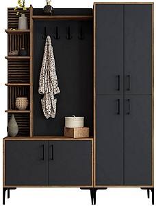 Прихожая Trendy Viyana Da Орех (Коричневый)/Антрацит (Серый)