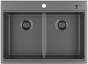 Кухонная мойка Bohm SUS304 78x49D-21.5 NANO-BLACK