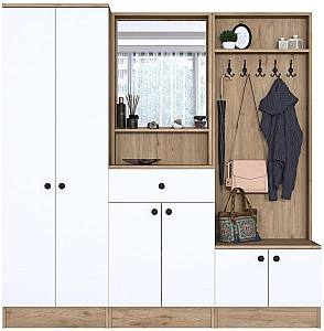 Прихожая Trendy P6 M2 2257G Орех (Коричневый)/Белый