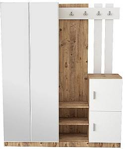 Прихожая Trendy DD8-AW Атлантическая сосна (Коричневый)/Белый