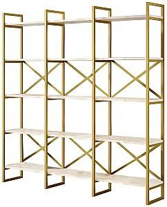 Стеллаж Trendy VG6-GE Белый мрамор/Золотой