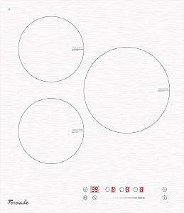 Plita incorporabila electrica Tornado GTR 450NLP INDUCTION WH