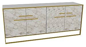 Comoda Trendy Polka Auriu/Alb