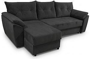 Canapea coltar Aurus Viva 256x150 cm (tick-tac) Negru