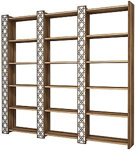 Стеллаж Trendy City 3 Nuc (Коричневый)/Белый