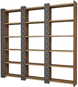 Стеллаж Trendy City 2 Орех (Коричневый)/Халцедон (Синий)