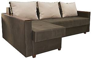 Угловой диван Viitorul Odihna D (боковика длинная) Дуб Светлый / Cabrio №20 Коричневый-Серый