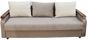 Canapea Viitorul Odihna D (cotiere lemn) Stejar Deschis / Cabrio Gri