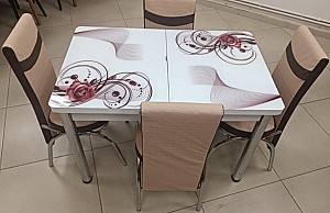 Набор стол и стулья Kelebek ES-35 (4 стула)