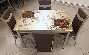 Набор стол и стулья Kelebek ES-34 (4 стула)