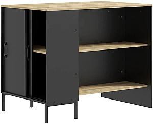 Стол HomCom 801-367V00BK 114x70x90cm Черный/Дуб (Бежевый)