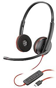 Casti Poly Blackwire 3220 USB-C + USB-C/A