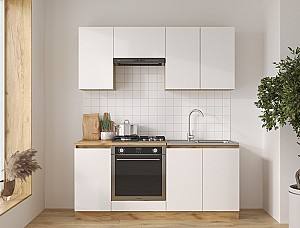 Set mobila bucatarie Sokme Soft 1.6 m Stejar Wotan/Alb