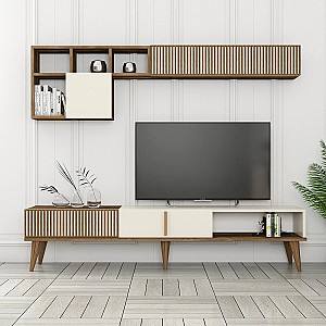 Стенка Trendy Milan Орех (Коричневый)/Крем (Бежевый)