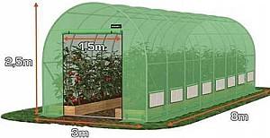 Seră de tip tunel Tehno Ms 8x3x2.5m/Ø26mm