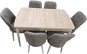 Набор стол и стулья Kelebek ES-500 (6 стульев)