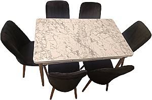 Набор стол и стулья Kelebek ES-1014 (6 стульев)