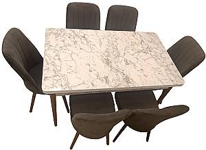 Набор стол и стулья Kelebek ES-1016 (6 стульев)