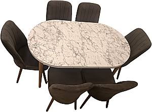 Набор стол и стулья Kelebek ES-1017 (6 стульев)