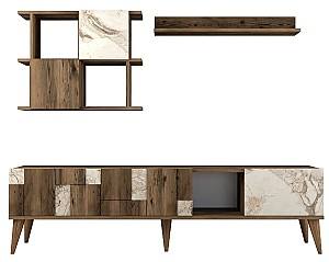 Стенка Trendy Madrid Белый/Орех (Коричневый)