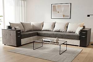 Canapea coltar Elegant Style B2 Long (265x200) Maro/Bej