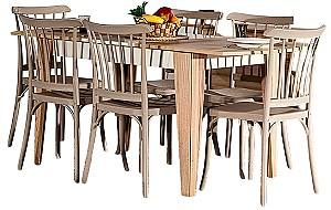 Набор стол и стулья Modalife Tivoli + 6 стульев Виолет Капучино (Бежевый)