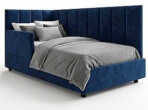 Детская кровать Aurus Luna S (с бортиком) 90x200 (левый) Синий