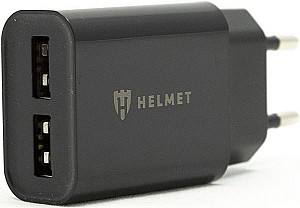 Incarcator telefon HELMET Wall Charger with Cable USB to Micro-USB 2xUSB Black