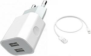 Incarcator telefon Jokade Wall Charger with Cable USB to Lightning Single Dual 5A Yiyue White